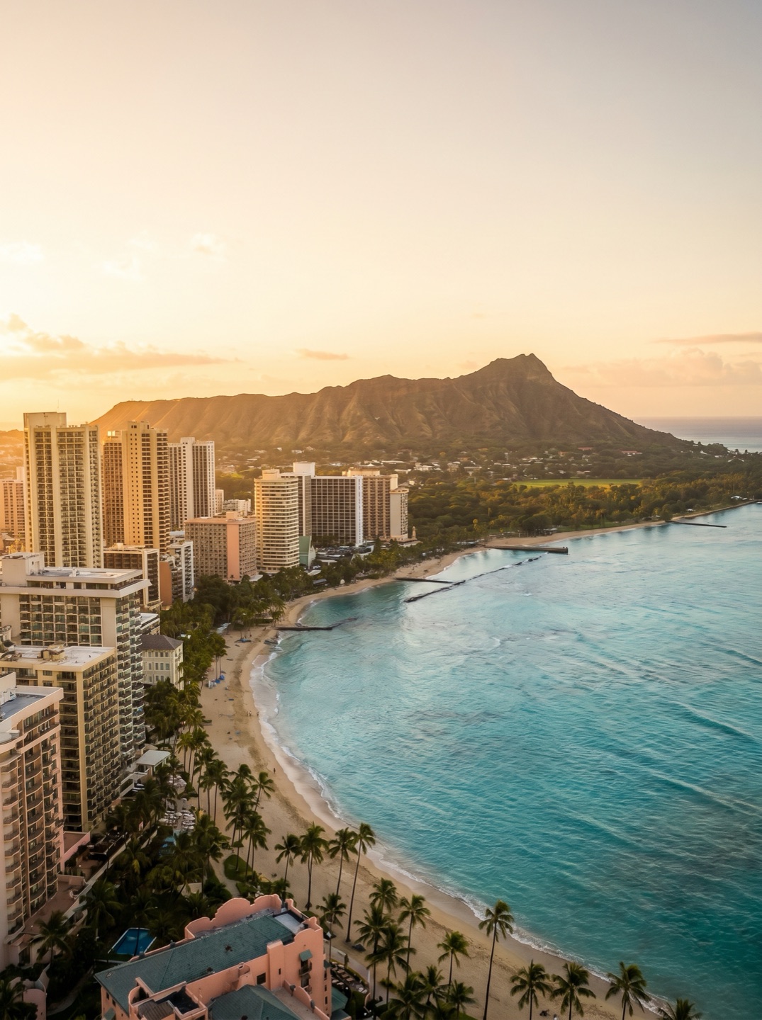 Honolulu shoreline and ridgeline from the water